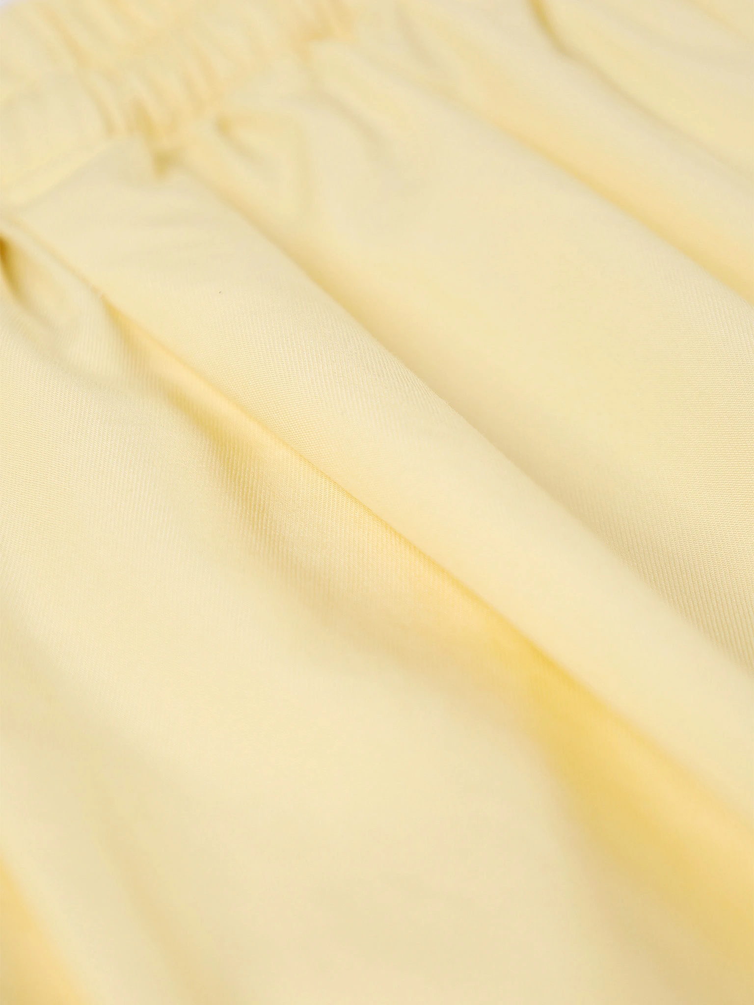 Брюки желтого цвета из смесового хлопка